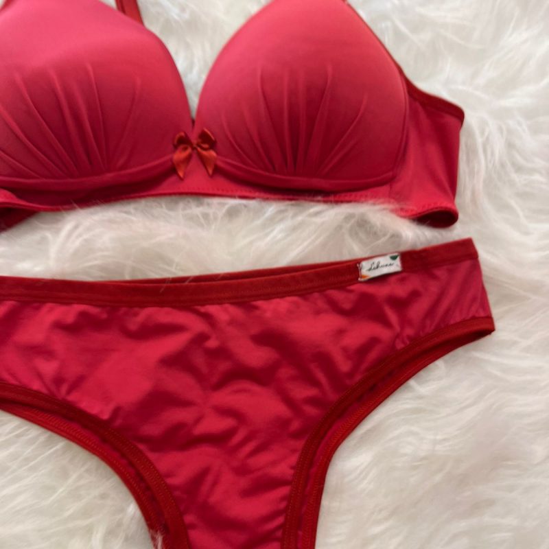Conjunto c/Calcinha tradicional atras Vermelho G